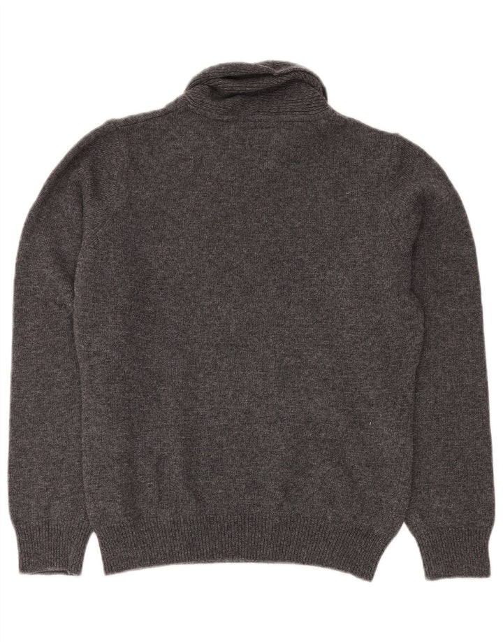 BARBOUR drenge sjalhals sweater 15-16 år 2XL grå Fair Isle uld