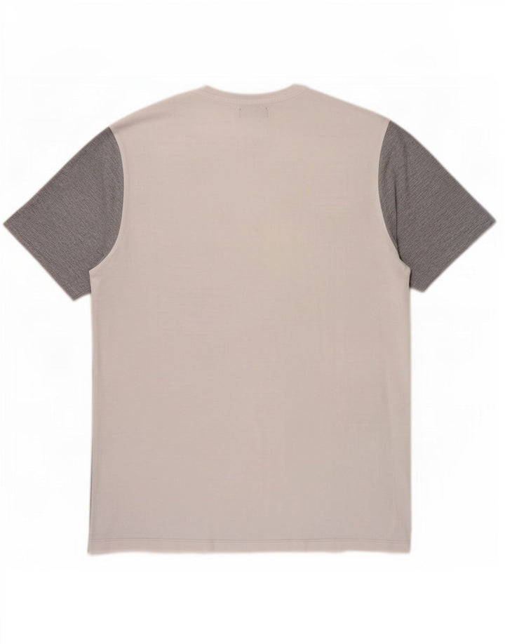 Zara Herre T-Shirt Top XL Grå Colourblock