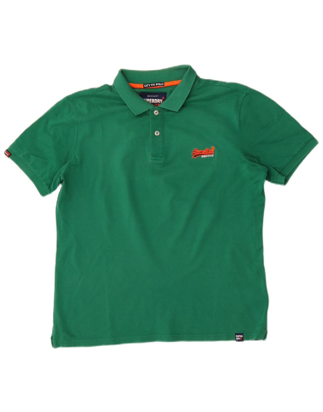 Superdry Poloshirt til mænd Stor grøn bomuld