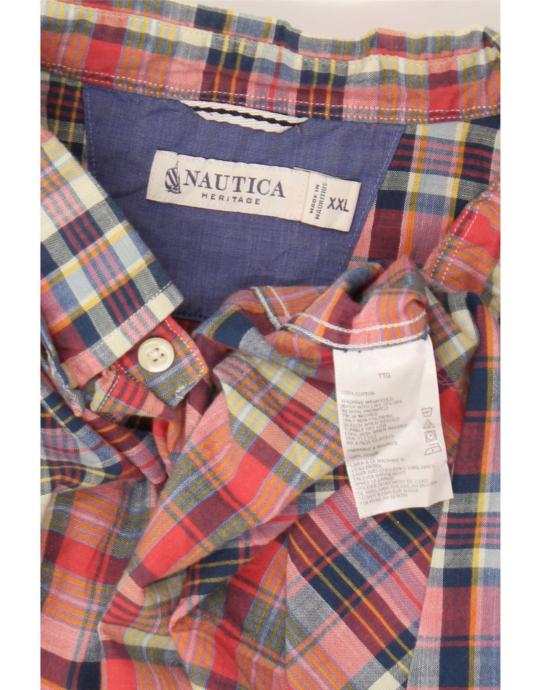 Nautica Heritage Flannel skjorte 2XL flerfarvet ternet bomuld