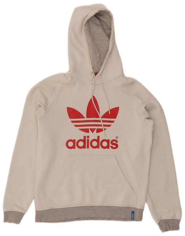 Adidas Grafisk hættetrøje til mænd Medium Hvid Colourblock Bomuld