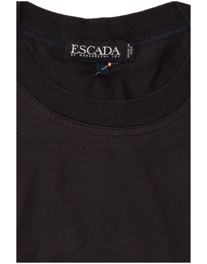 ESCADA Herre T-Shirt Top Stor Marineblå Bomuld