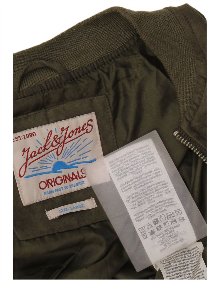 Jack & Jones Bomberjakke til mænd UK 40 Stor Khaki Polyester
