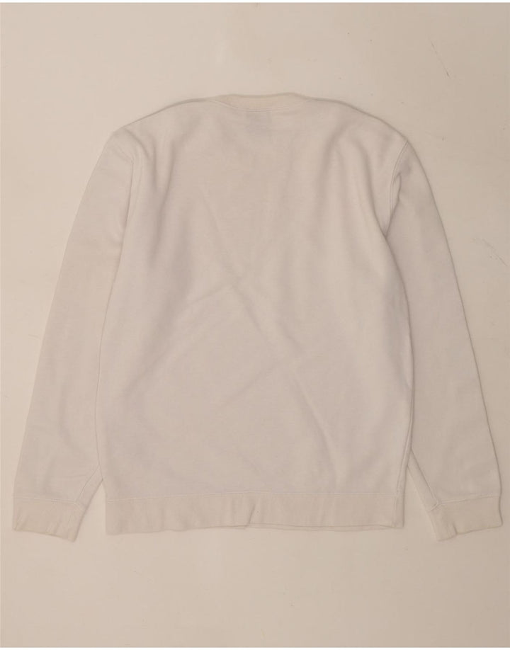 Champion Herre Grafisk Sweatshirt Jumper Medium Hvid Colourblock Bomuld