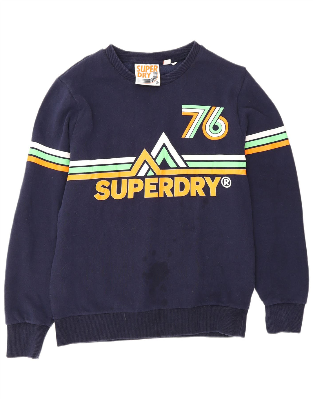 Superdry grafisk sweatshirt til mænd XL marineblå bomuld