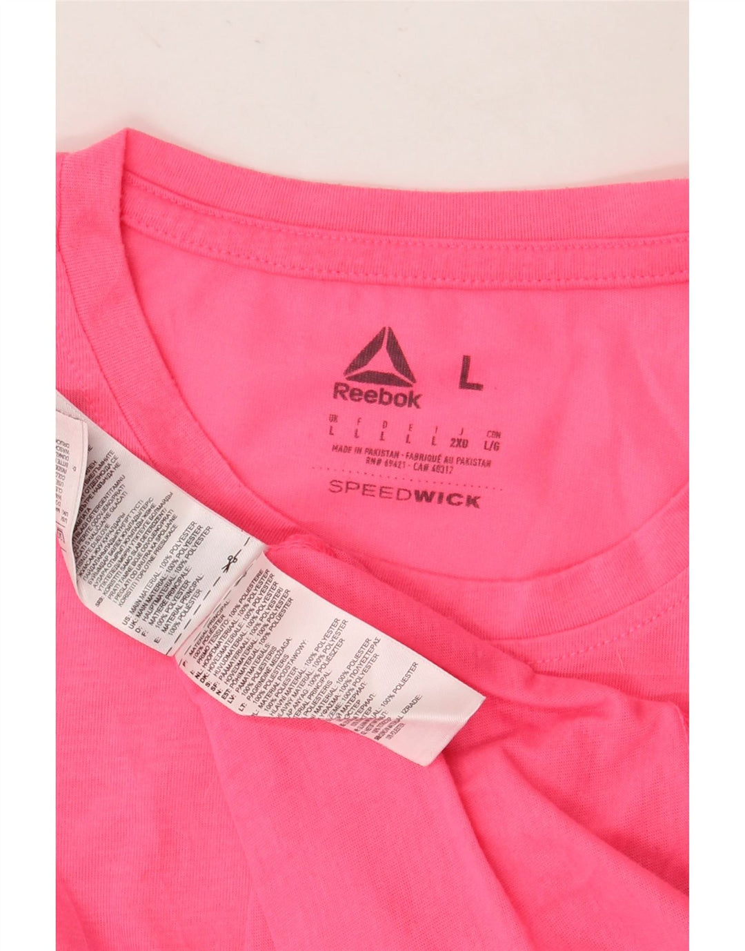 Reebok Herre Grafisk T-Shirt Top Stor Pink Polyester