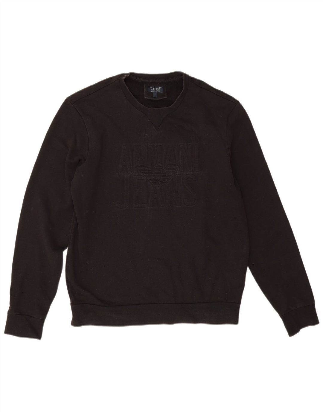 Armani Herre Grafisk Sweatshirt Jumper Stor Sort Bomuld