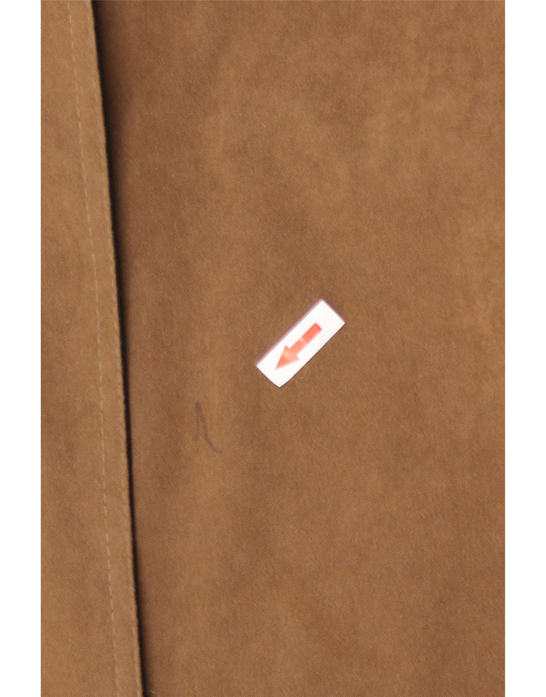 Vintage oversize overfrakke til kvinder UK 14 Medium Brun Colourblock Polyamid