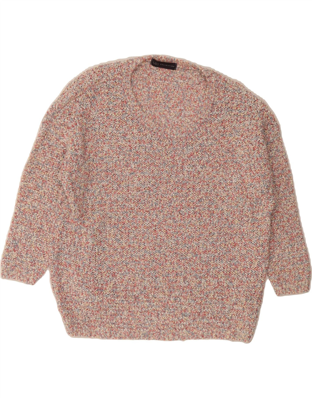 MARKS & SPENCER Womens Boat Neck Jumper Sweater UK 18 XL  Multicoloured Vintage Marks & Spencer and Second-Hand Marks & Spencer from Messina Hembry 
