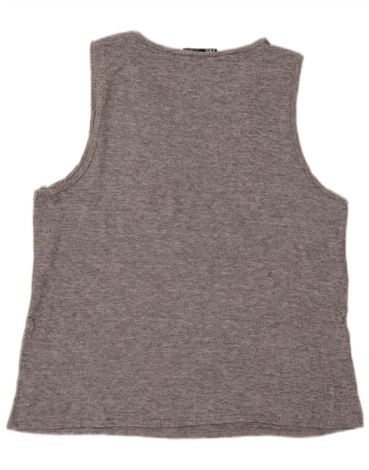 Zara Damevest Top UK 16 Large Grey Fair Isle