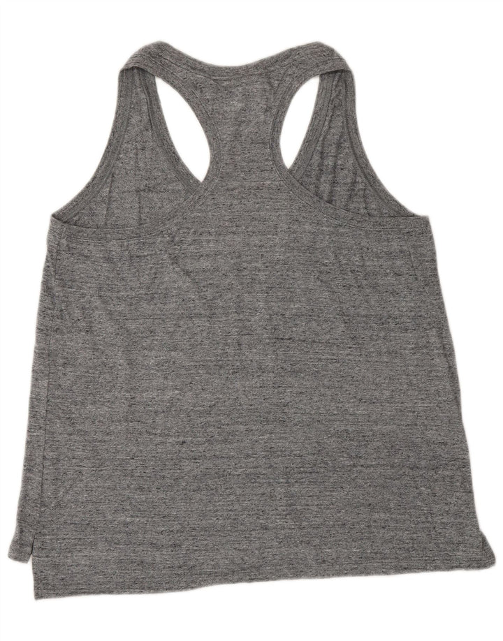 NIKE Damevest Top UK 14 Stor Grå Flecked Bomuld