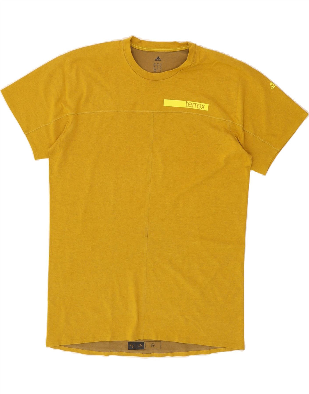 ADIDAS Mens T-Shirt Top UK 40/42 Medium Yellow Vintage Adidas and Second-Hand Adidas from Messina Hembry 
