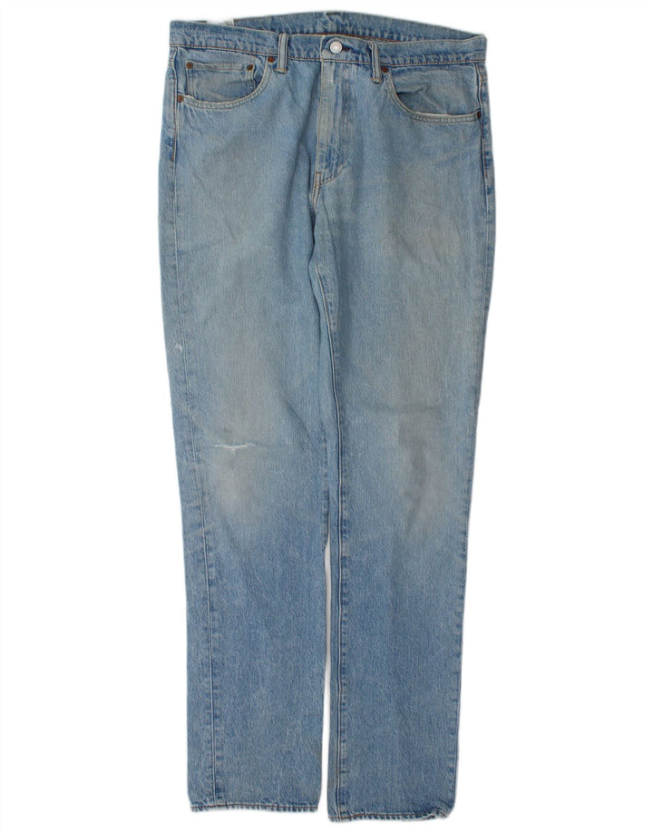 Levi's Men Distressed Slim Jeans W36 L34 Blå Bomuld