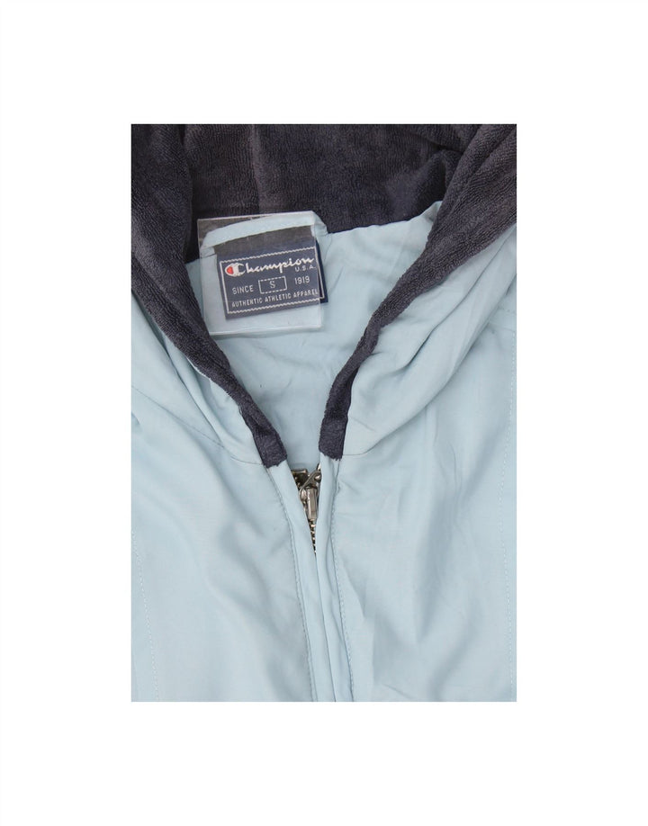 CHAMPION Mens Hooded Tracksuit Top Jacket Small Blue