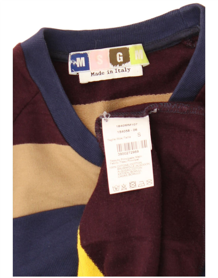 MSGM Herre Sweatshirt Jumper Lille flerfarvet stribet bomuld