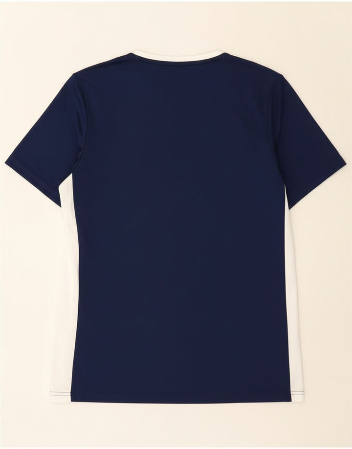 Adidas Herre Aeroready T-Shirt Top Medium Navy Blue Colourblock Polyester