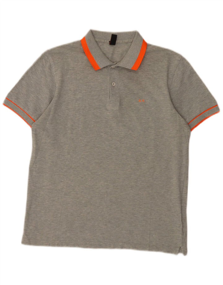 Sun68 herre poloshirt mellemgrå bomuld