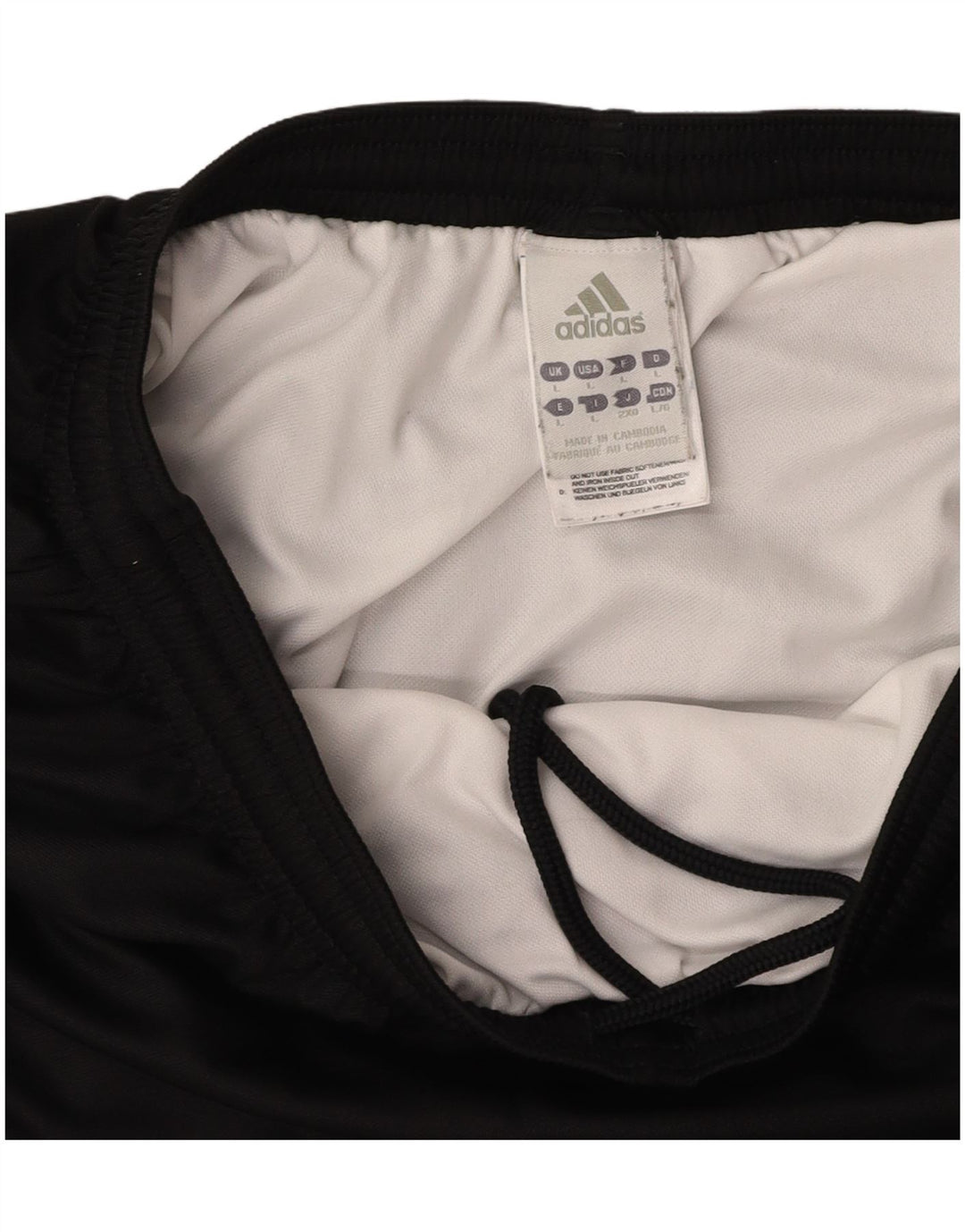 ADIDAS Sportsshorts til mænd, store sorte polyester