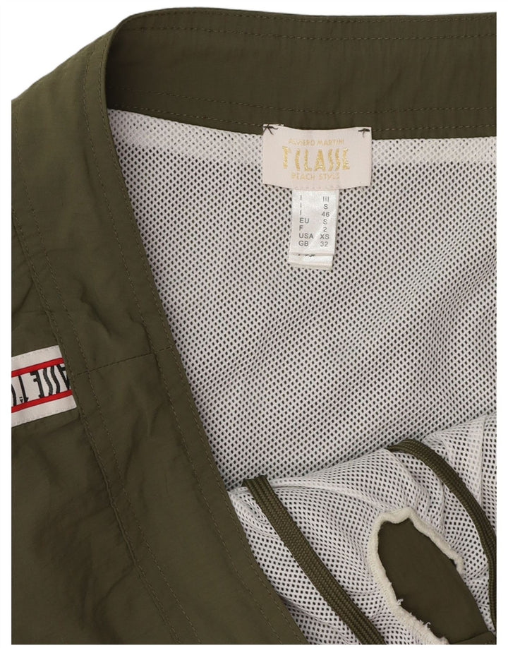 ALVIERO MARTINI Grafiske svømmeshorts til mænd Medium Khaki Polyamid