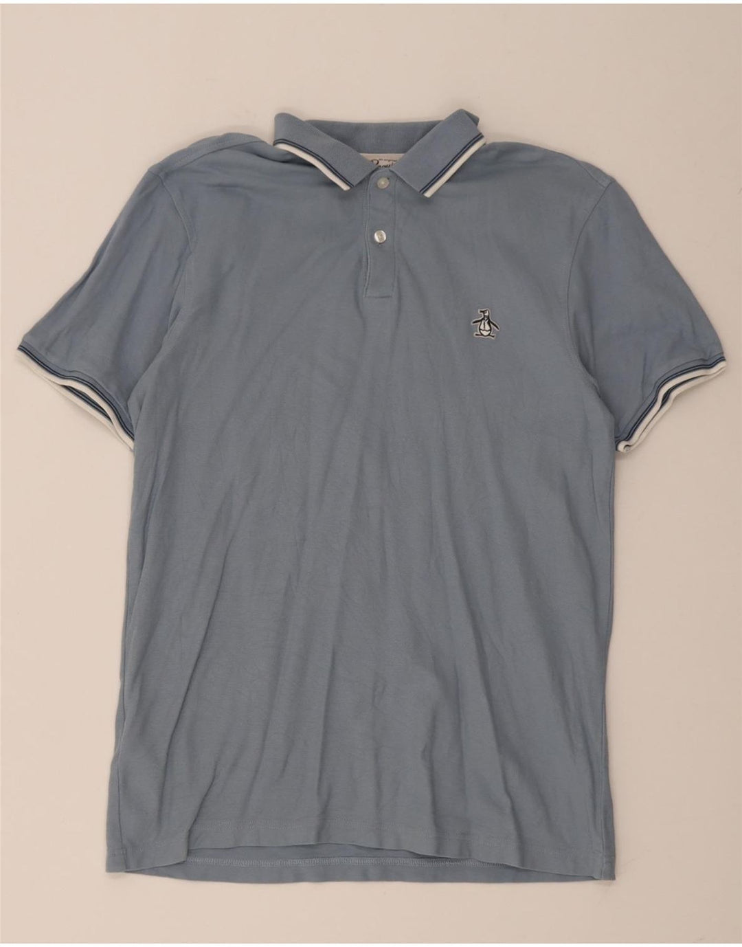 PENGUIN Herre poloshirt Medium Blue Bomuld