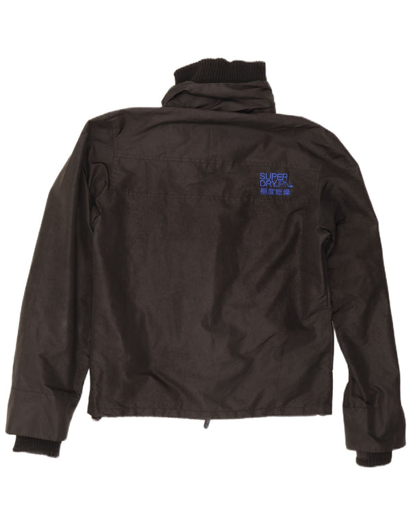 Superdry Grafisk regnjakke til kvinder UK 14 Medium Black