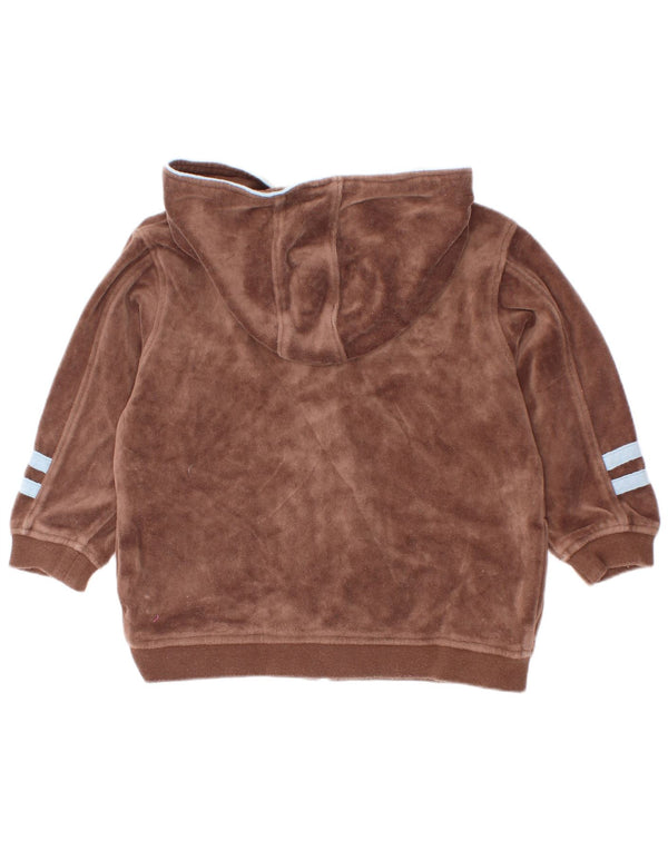 Puma Baby Boys Velour-hættetrøje med lynlås 18-24 måneder Brun Colourblock