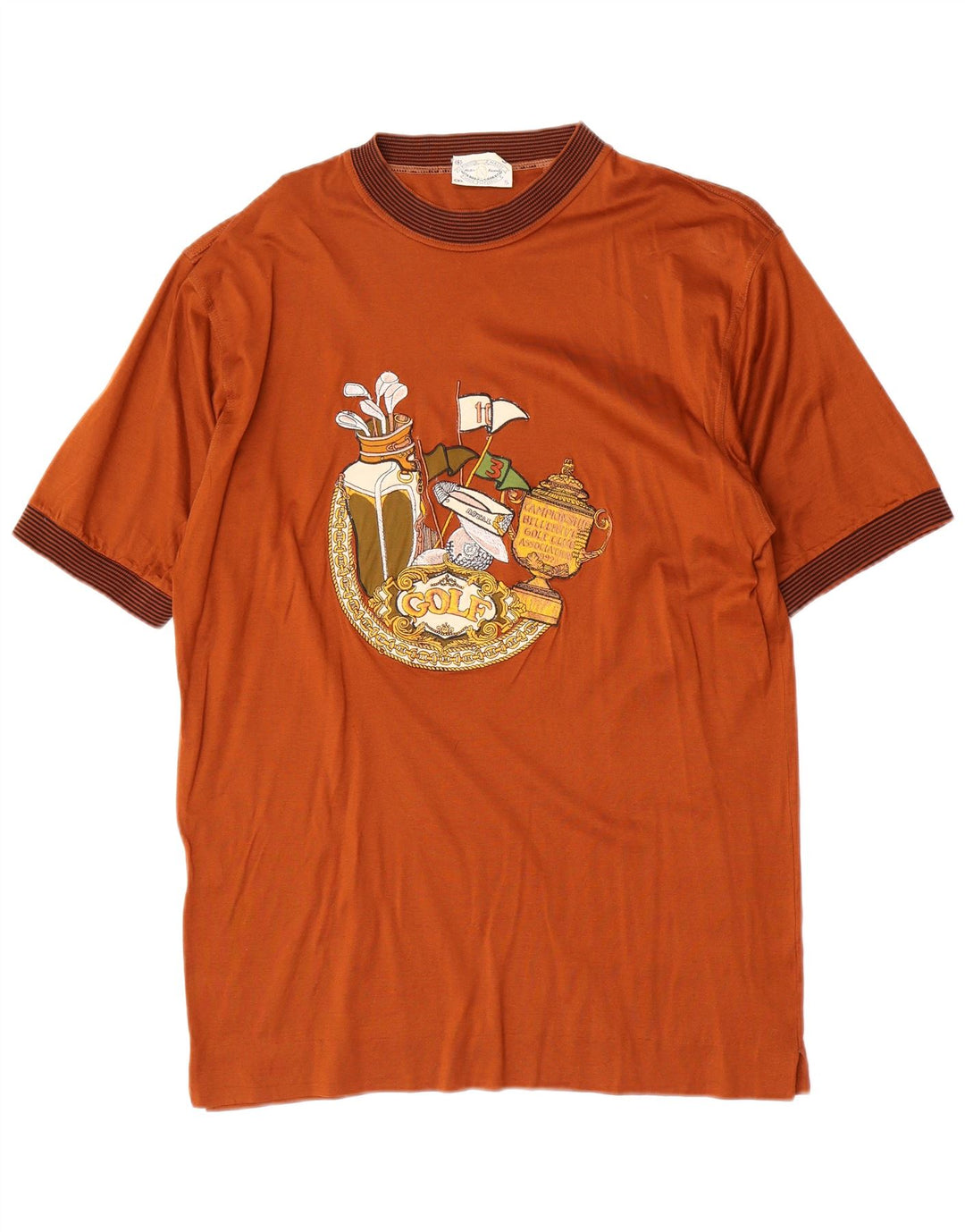 Vintage herre grafisk T-shirt top medium brun