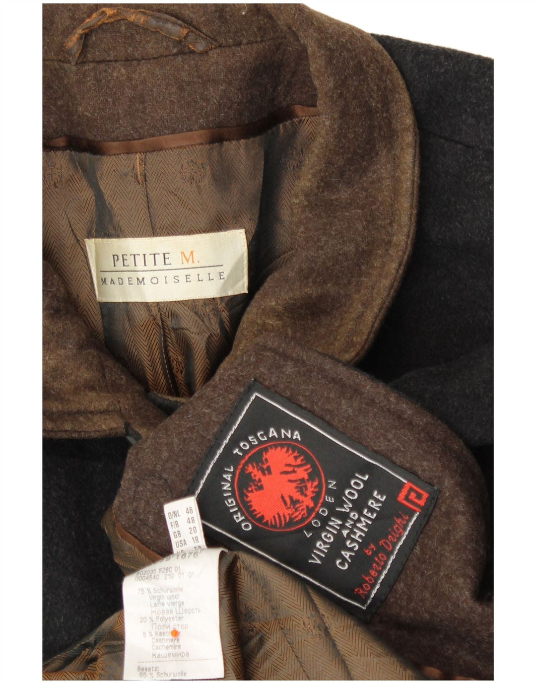 MADEMOISELLE Petite Poncho frakke til kvinder UK 20 2XL Grå Jomfruuld