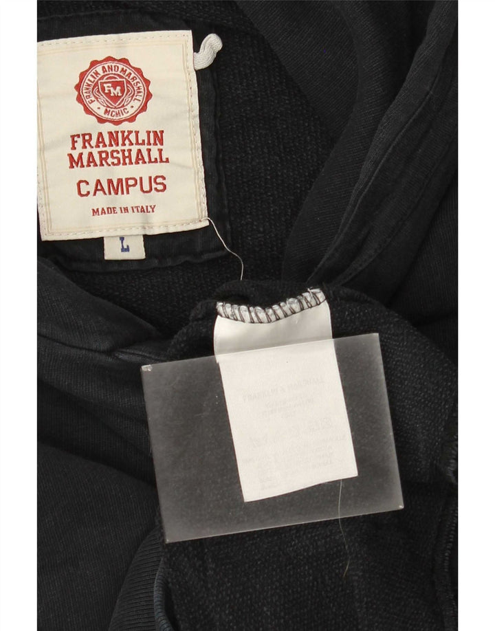 Franklin Marshall Herre hættetrøje Jumper Stor sort bomuld