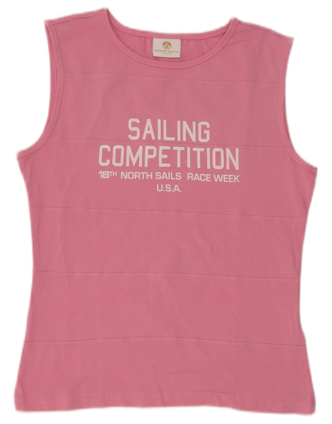 North Sails Dame Crop Grafisk Vest Top UK 12 Medium Pink