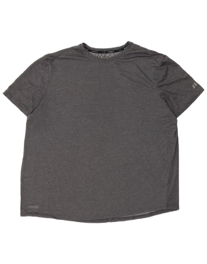 RUSSELL ATHLETIC Herre T-Shirt Top UK 46/48 XL Grå Polyester