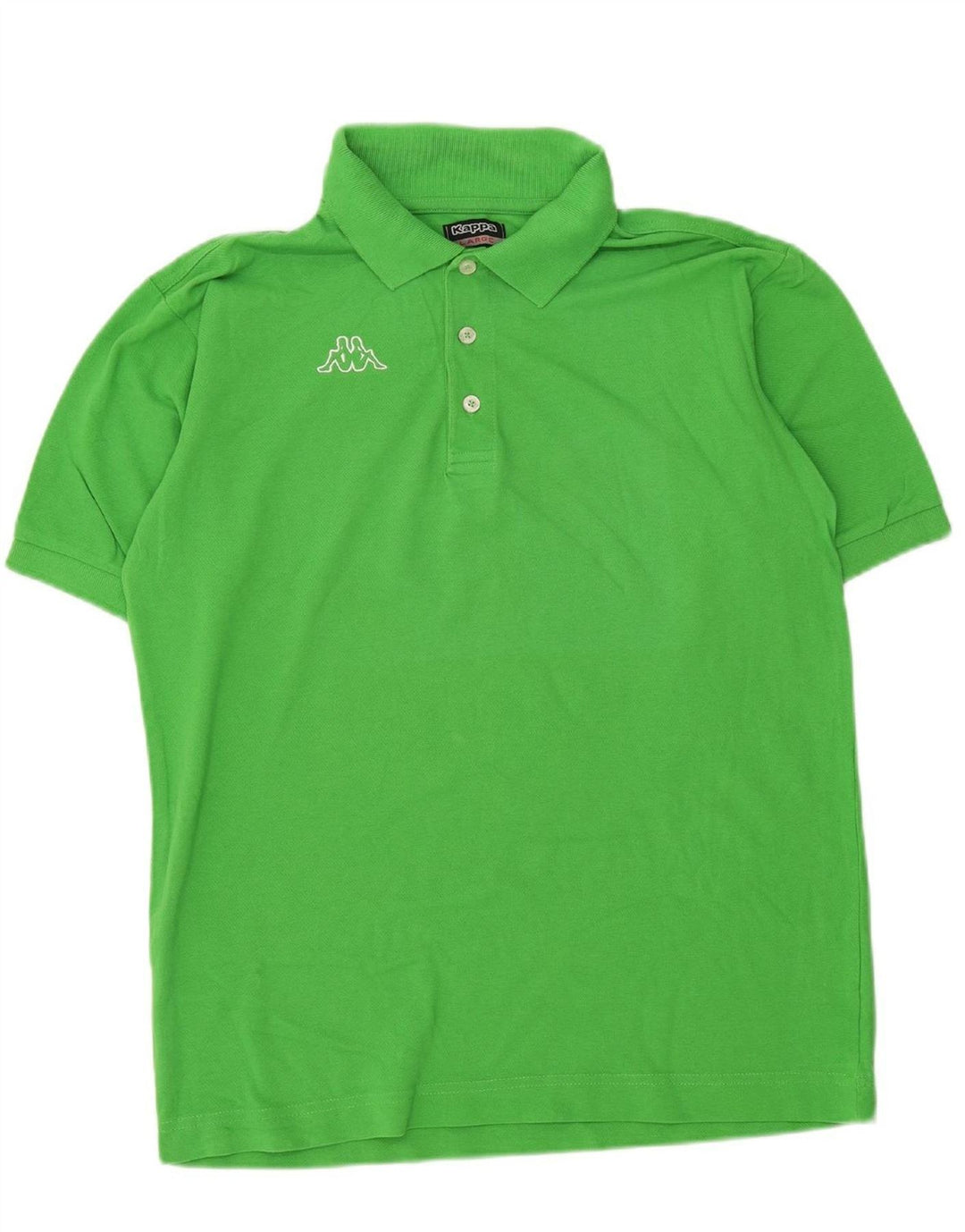 KAPPA Mens Graphic Polo Shirt Large Green Cotton