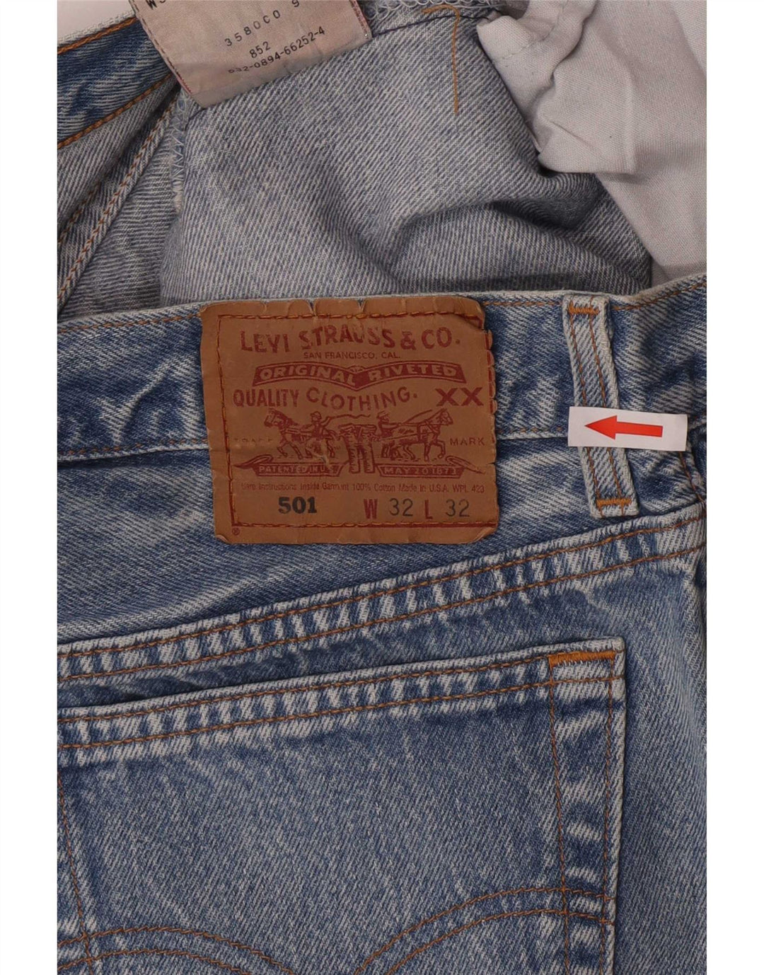 Levi's Womens 501 Denim Shorts Large W32 Blue Cotton