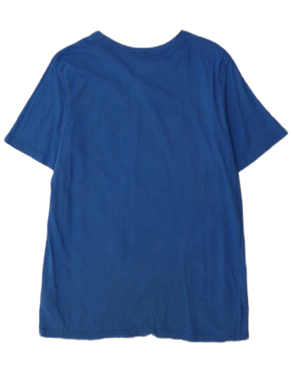 Adidas Herre Grafisk T-Shirt Top Stor Blå Bomuld