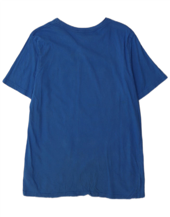 Adidas Herre Grafisk T-Shirt Top Stor Blå Bomuld