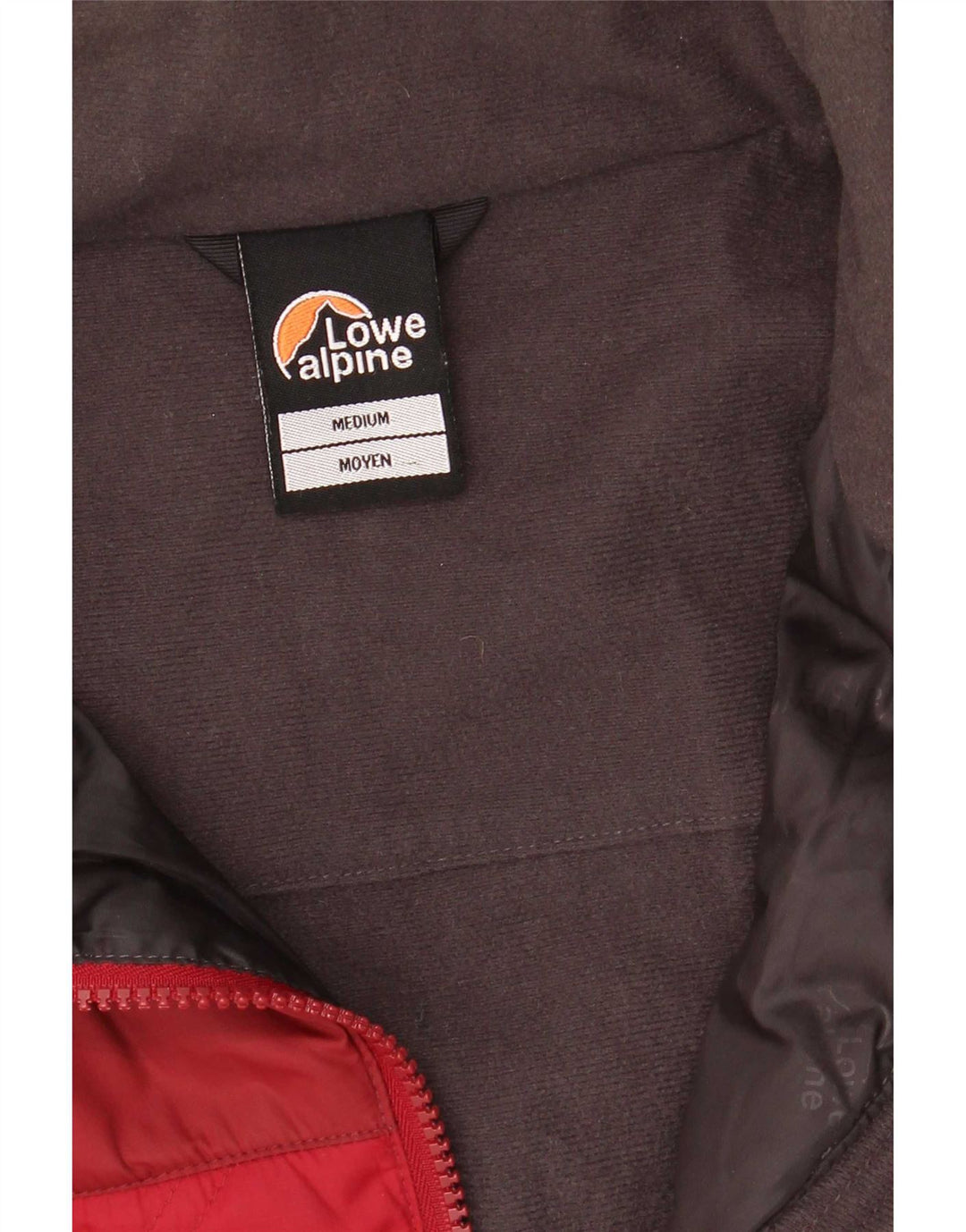 Lowe Alpine Herre polstret jakke UK 38 Medium Rød Colourblock Nylon