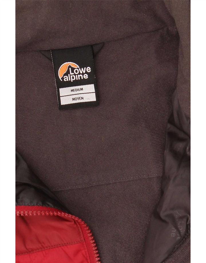 Lowe Alpine Herre polstret jakke UK 38 Medium Rød Colourblock Nylon