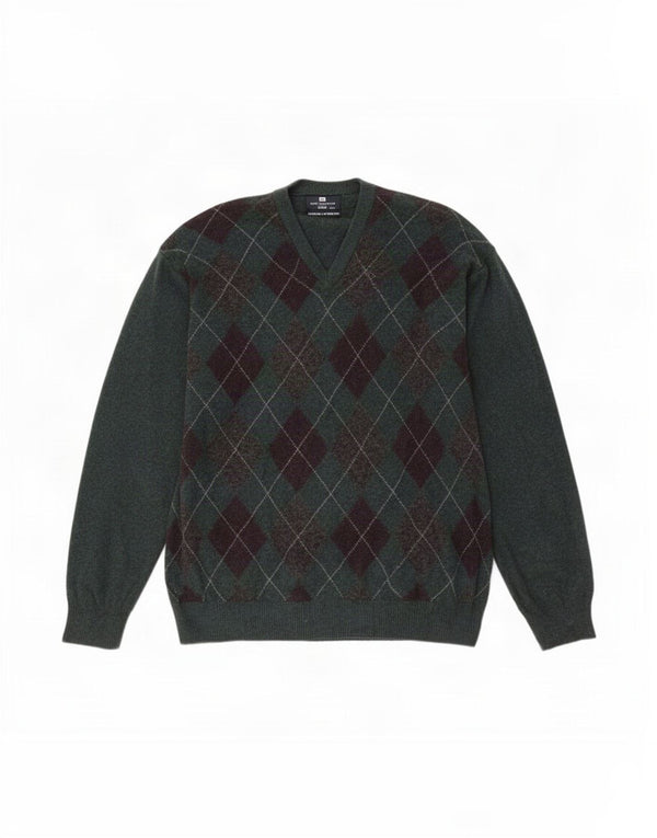Marks & Spencer Herre Blue Harbor V-hals sweater 2XL Grøn