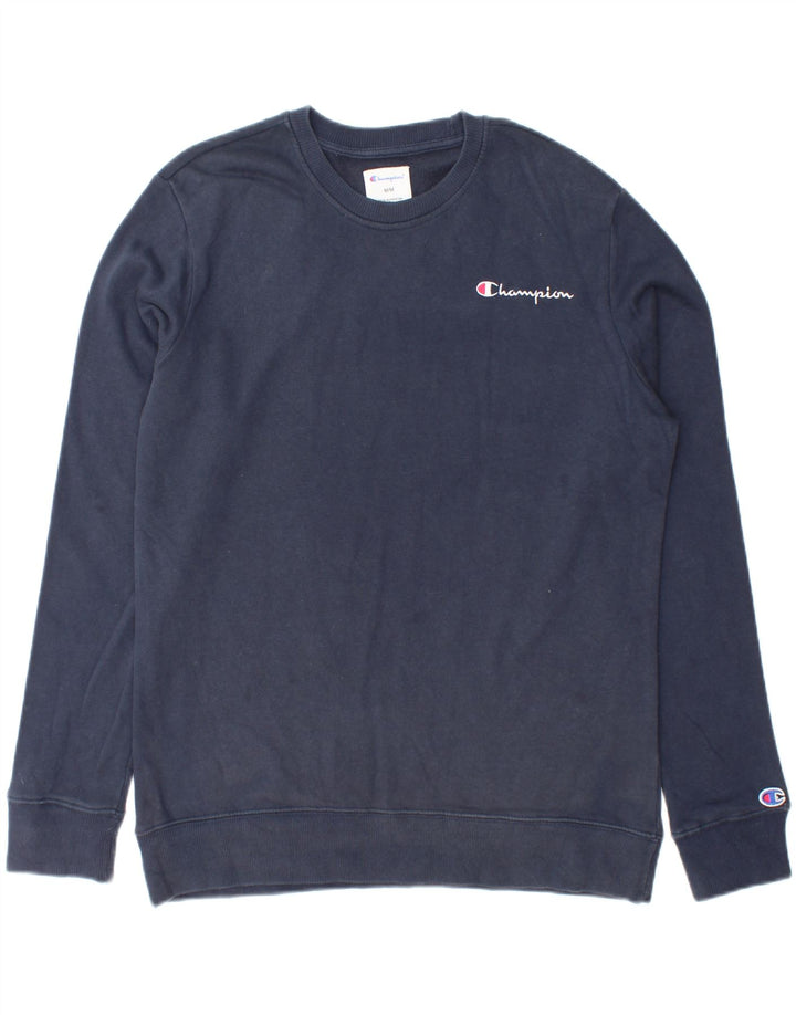CHAMPION Mens Sweatshirt Jumper Medium Navy Blue Cotton Vintage Champion and Second-Hand Champion from Messina Hembry 
