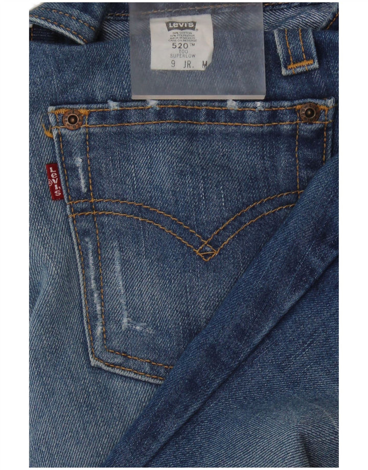 LEVI'S Dame 520 Super Low Bootcut Jeans Medium W30 L33 Blå Bomuld