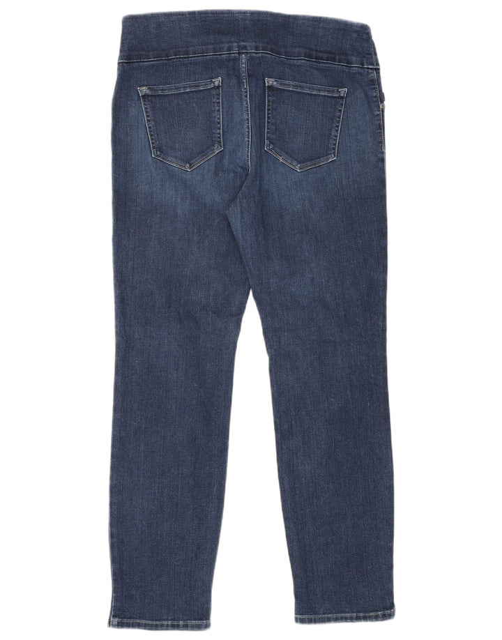 LEE slankende pasform for kvinder, lige højtaljede jeans US 12 Large W30 L27 Blå