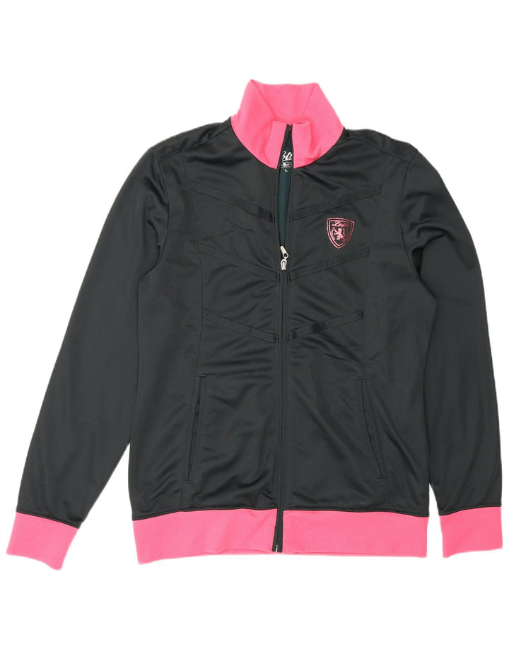 Lotto Dame træningsdragt Topjakke UK 14 Stor Sort Colourblock Polyester