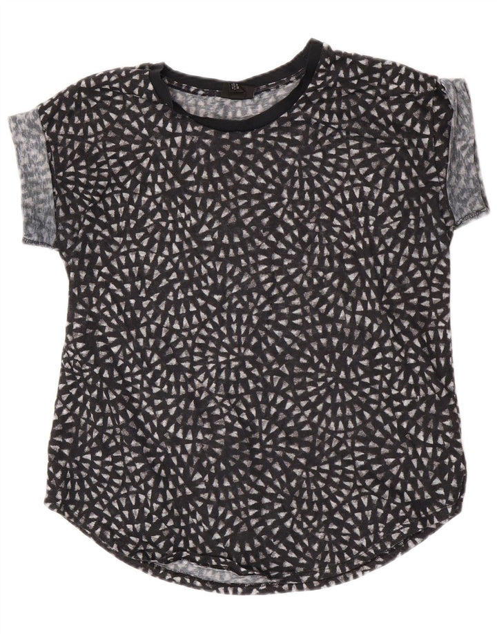 Mossimo Dame See Through Bluse Top UK 18 XL Sort Polyester