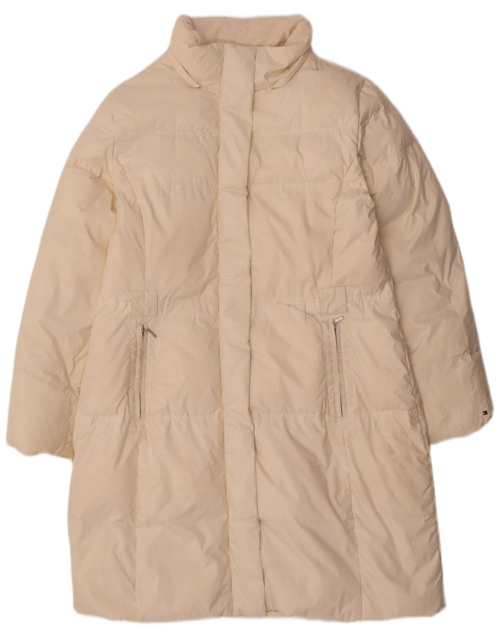 Tommy Hilfiger Dame Polstret Frakke UK 18 XL Hvid Polyester