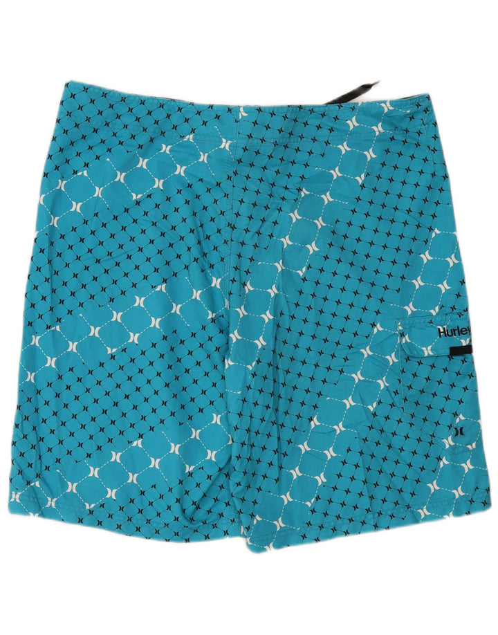 Hurley Herre svømmeshorts XL Blå Geometrisk Polyester