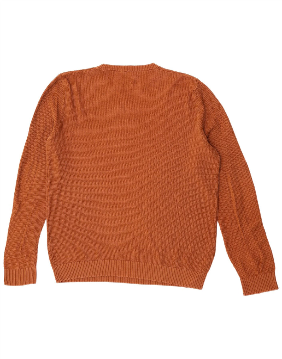 Zara Herre sweater med rund hals, stor brun bomuld