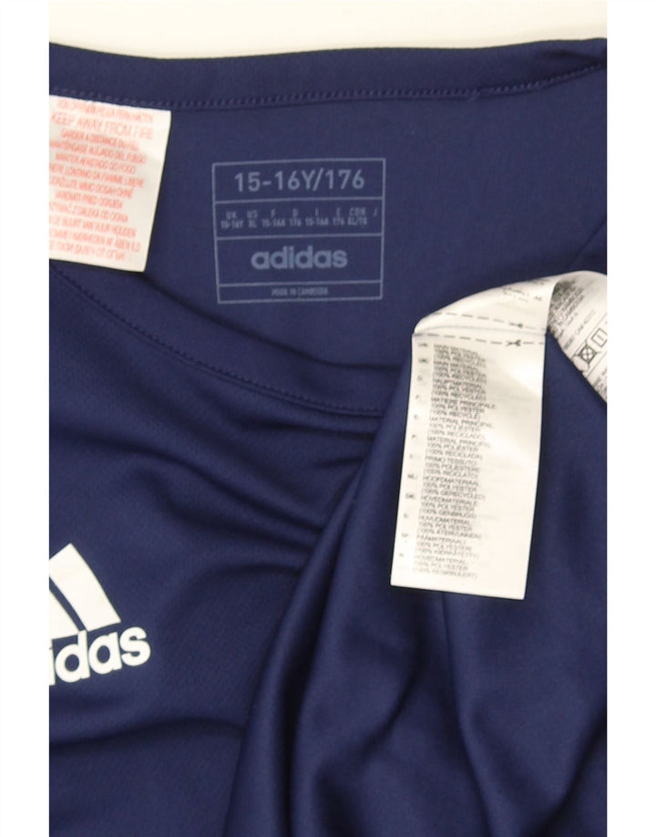 Adidas Drengevest Top 15-16 år Navy Blue Colourblock Polyester
