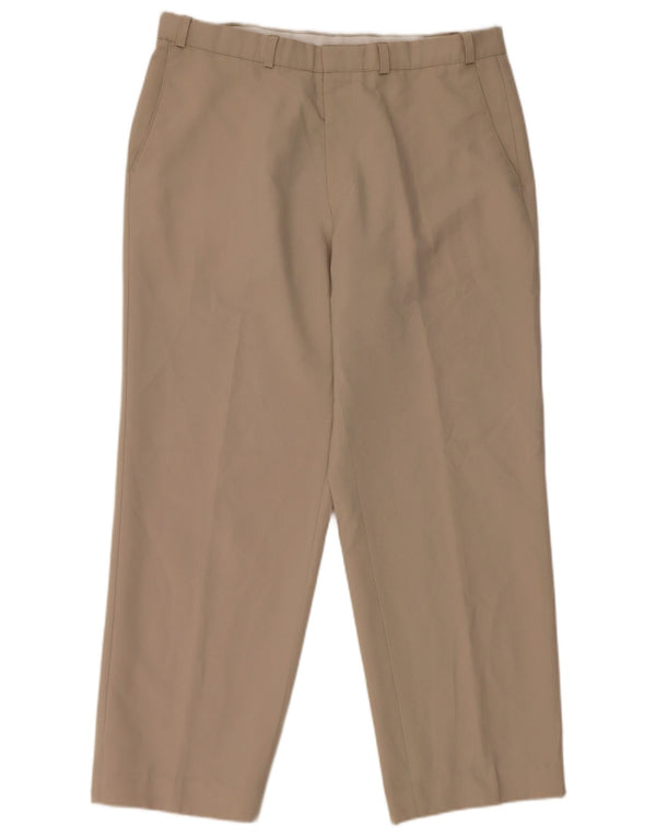 Marks & Spencer Womens St. Michael Straight Chino Trousers W36 L28 Beige
