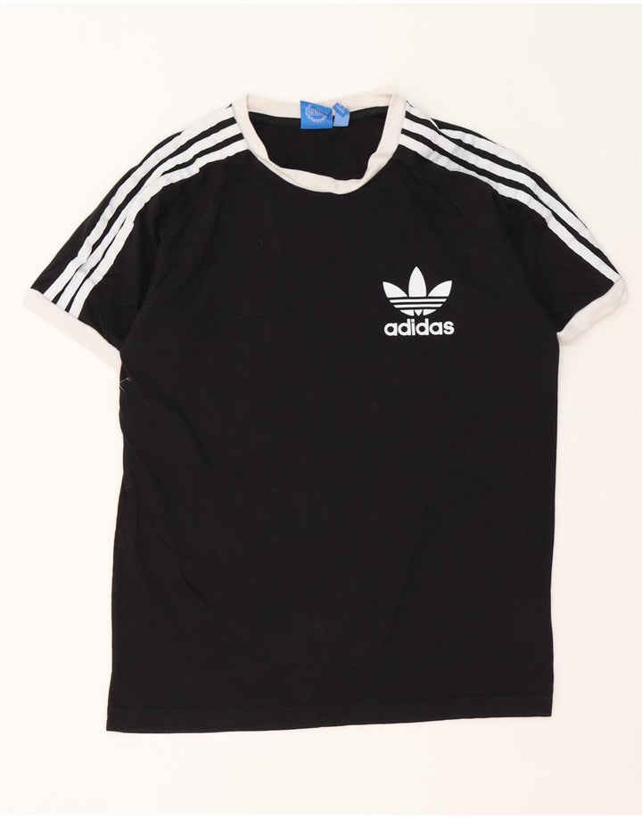 Adidas Herre T-Shirt Top Medium Sort Bomuld