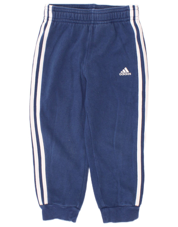 Adidas Baby Girls Joggers træningsdragt bukser 18-24 måneder marineblå bomuld